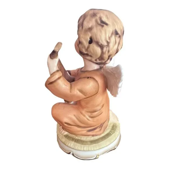 Vtg Gorham Angel’s Serenade Guitar Player Bone China Figurine by Maruri 4.25in T - Picture 4 of 6